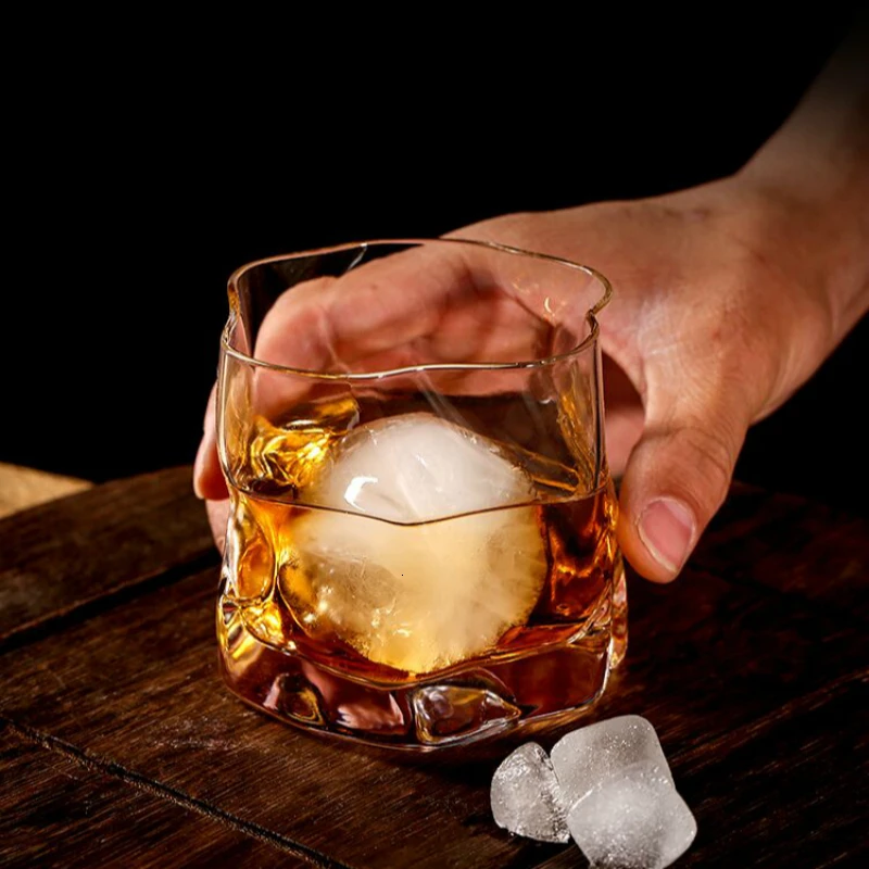 Японские нестандартные стеклянные стаканы для виски со льдом набор хрустальных
