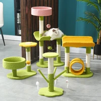 pet cat tree toy with ball scratcher posts for cats kitten climbing tree home furniture pet house hammock cat climbing furniture