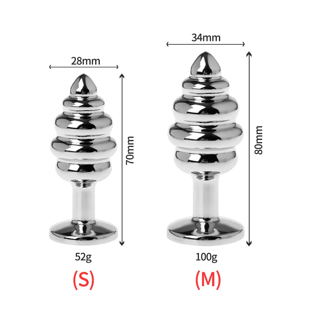 Анальная пробка с бусинами из нержавеющей стали стимуляция анальной пробки
