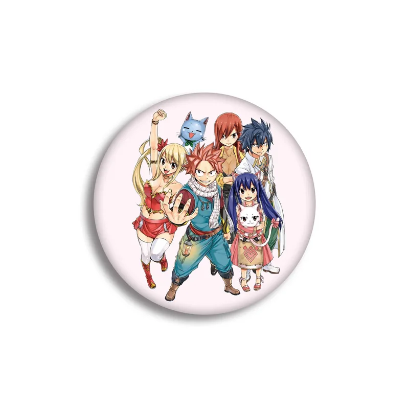 Значки в стиле аниме Сказочный хвост на рюкзак значки металлические для одежды