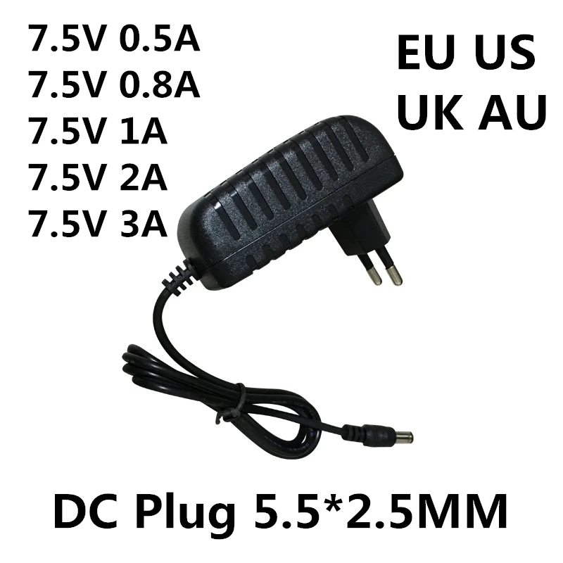 Универсальный адаптер переменного тока в постоянный ток 100 240V DC/DC 7 5 V 0.5A 0.8A 1A 2A 3A