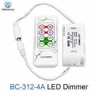 dc12 24v bc 312 4a pwm led dimmer controller wireless 8 keys rf remote for smd 5050 3528 single color led strip lighting