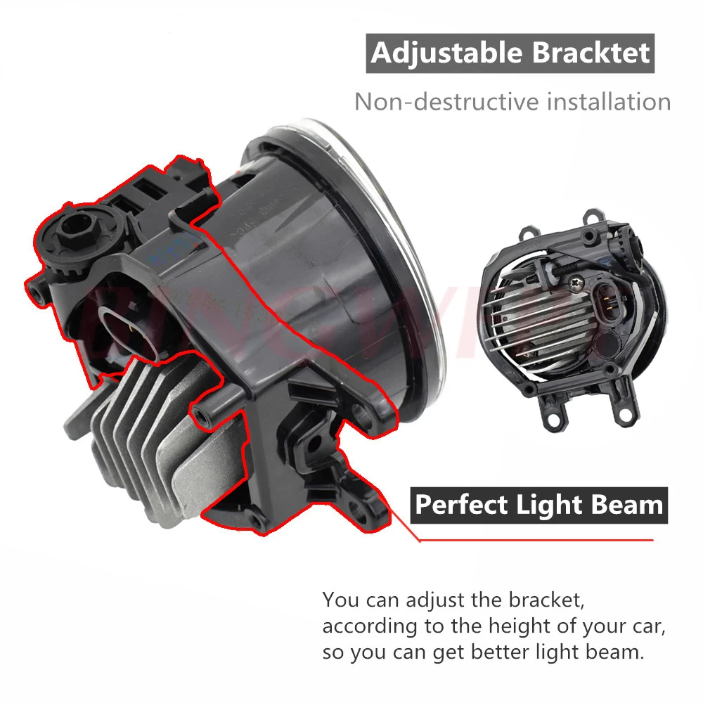 2шт. передний светодиодный противотуманный фонарь для автомобиля H11 12V прямая замена для Toyota Aygo (_B4_) 2014 2015 2016 2017 2018.