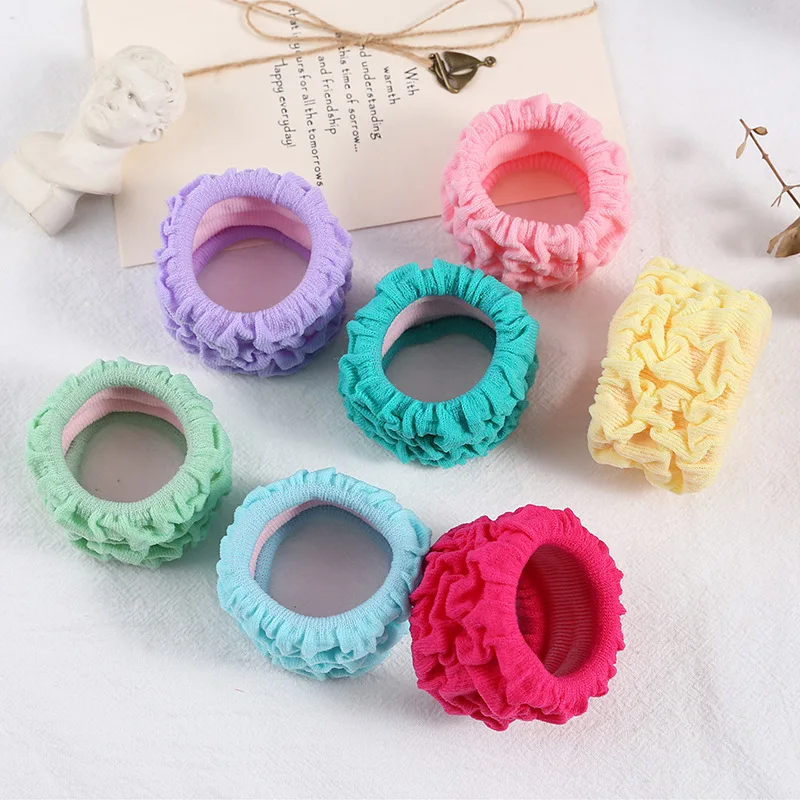 

Elastic Colorful Folds Hair 3pcs/set Scrunchie Polyester Hair Accessories Headband Gum Hair Tie Rope Ponytail Holder