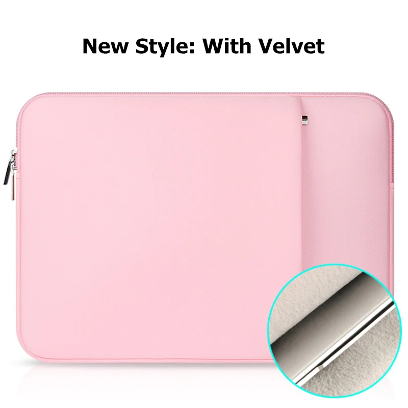 Модный мягкий чехол для ноутбука Mac Macbook AIR PRO retina 1", 12", 1", 15 дюймов, ультрабук сумка для ноутбука 14" 15,6" - Цвет: pink with velvet