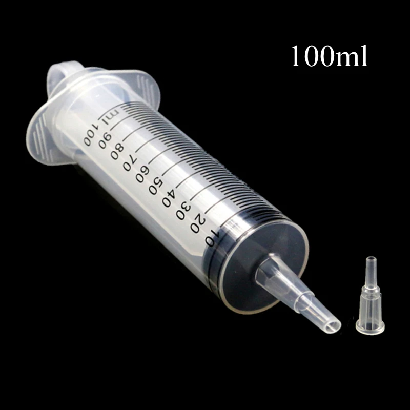 

1PC Syringe for Hydroponics Nutrient Sterile Health Measuring Syringe Tool Cat Dog Feeding Reusable Big Large 100ml