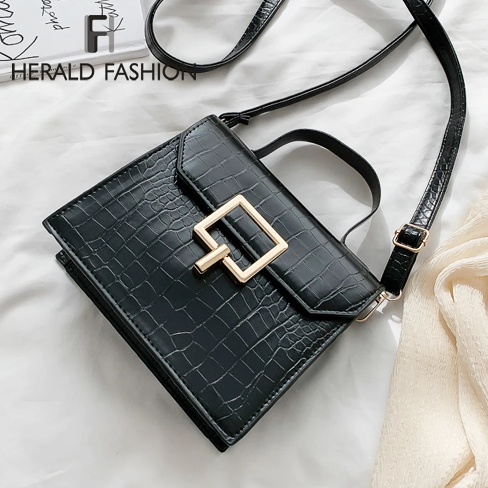 Винтажная дамская сумочка с узором под камень кожаный мессенджер высокого