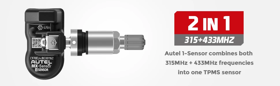 Autel MX сенсор TPMS PAD 315 МГц 433 МГц Универсальный программист давления в шинах Высокоточный воздушный клапан TPMS диагностический датчик TPMS