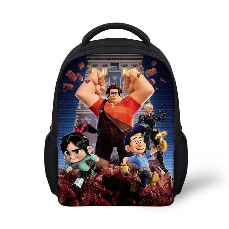HaoYun Kindergarten Kids Backpack Wreck-It Ralph Pattern Babies School Book Bags Cartoon 3D Anime Design Boys Girls Small Bags