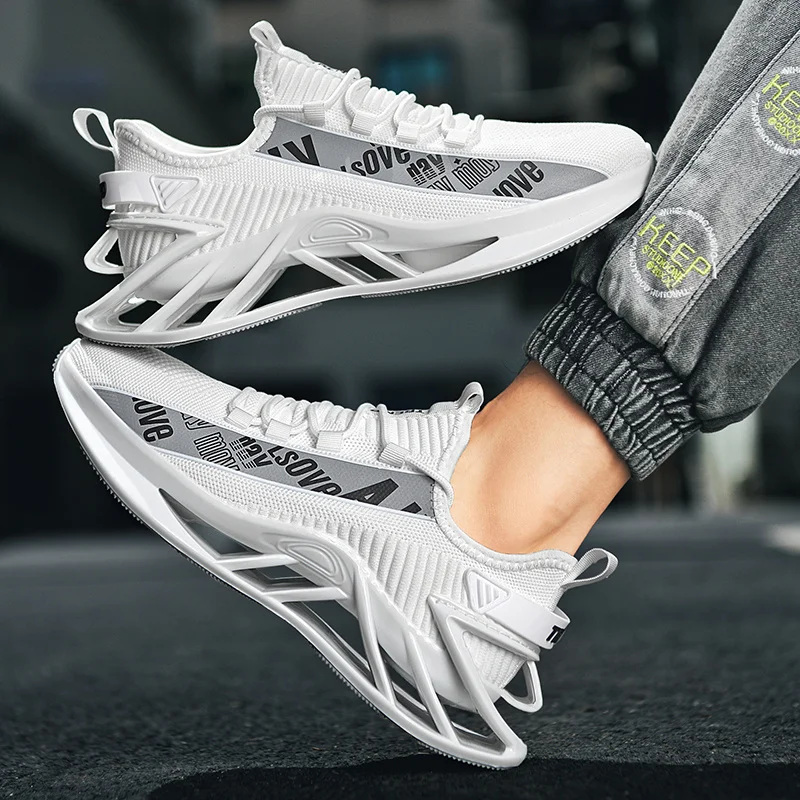 

Мужские кроссовки, мужские легкие спортивные теннисные туфли, дышащие уличные Нескользящие модные лоферы, обувь для бега для мужчин