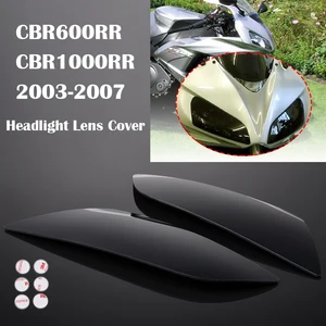 2pcs motorcycle headlight cover lens screen protector for 2004 2007 cbr1000rr 2003 2004 2005 2006 honda cbr 600 rr 600rr smoke free global shipping