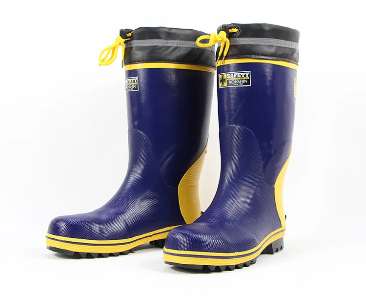 

new high steel head anti-hit male labor protection site safety fishing waterproof rain shoes water shoes rubber shoes