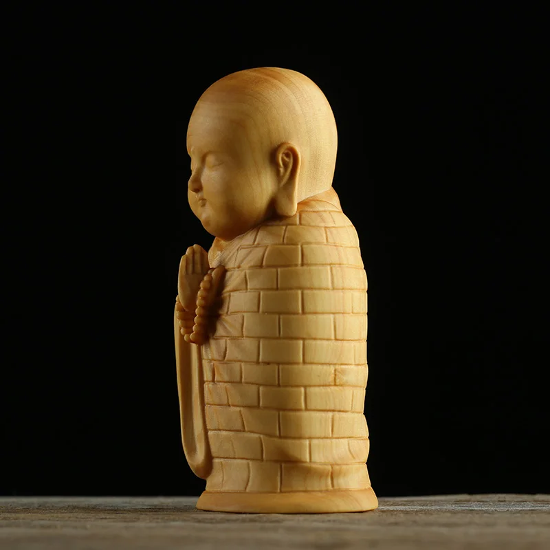 Новый китайский стиль молодой Монк персонаж из массива дерева дзен украшение для