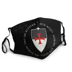 Маска Рыцари Templar Crusader девиз и маска на лицо для взрослых унисекс маска-герб для защиты Респиратор маска для рта