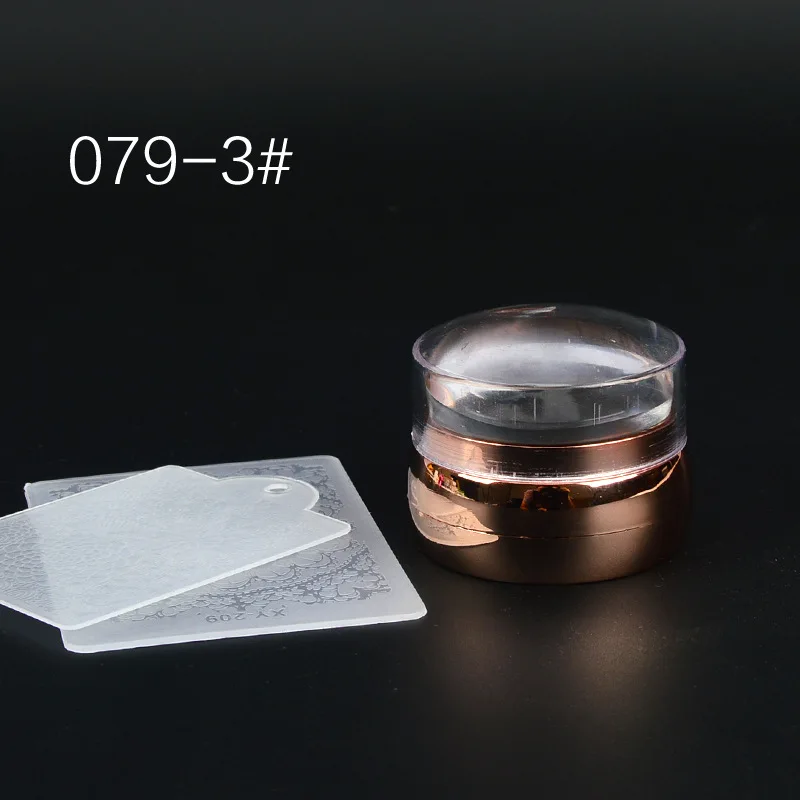 Ручка для дизайна ногтей скребок стемпинга резиновая головка чистый прозрачный