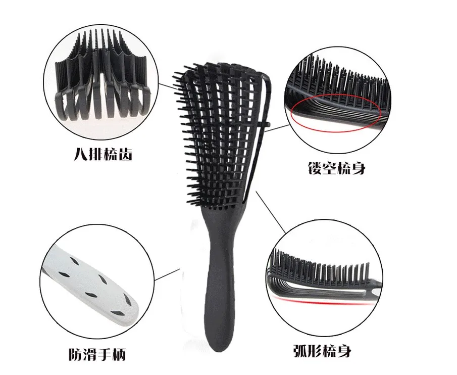 

1pcs New Scalp Massage Comb Women Anti-tie Knot And Multifunction Hair Brush Octopus Type Comb