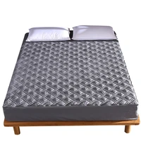 2021 thicken quilted mattress cover king queen quilted bed fitted bed sheet anti bacteria mattress topper air permeable bed pad