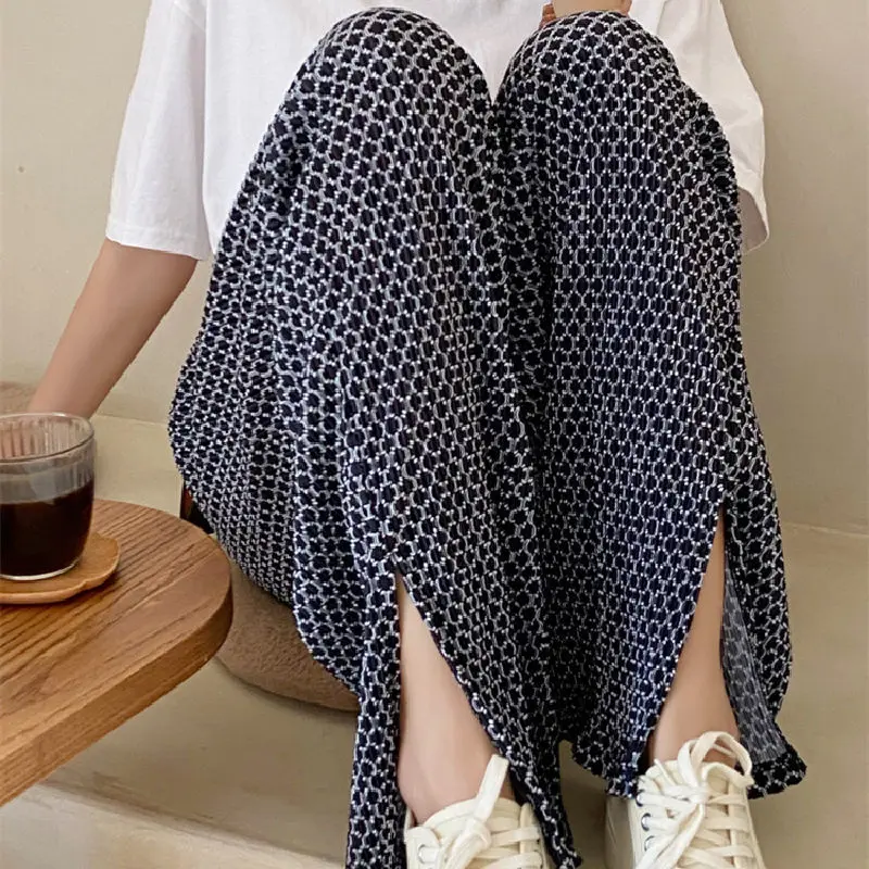 

HOUZHOU Harajuku Streetwear Wide Leg Pants Women Korean Fashion Oversized Loose Trousers For Female Black Classic High Waist