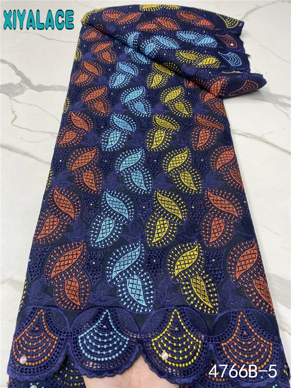 

Swiss Voile Lace In Switzerland 2022 High Quality Embroidery African Lace Fabric Fashion Nigerian Cotton Lace for Women KS4766B