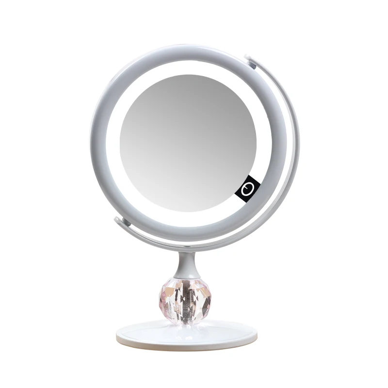 Diamond mirror B Панель регулировки яркости подсветки светодиодный зеркало Сенсорный экран зеркало для макияжа класса люкс зеркало с 20 светодиодный свет 180 градусов регулируемый стол с зеркалом для макияжа - Цвет: Diamond mirror B