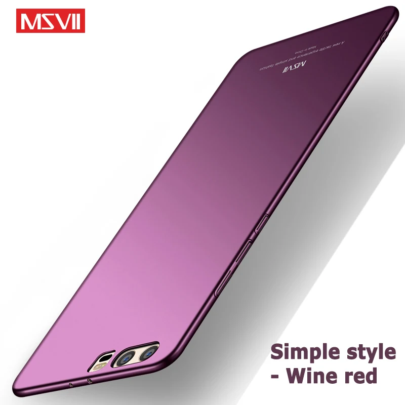 P10 чехол Msvii тонкий кожаный для Huawei Plus P 10 Lite Pro Жесткий из поликарбоната чехлы