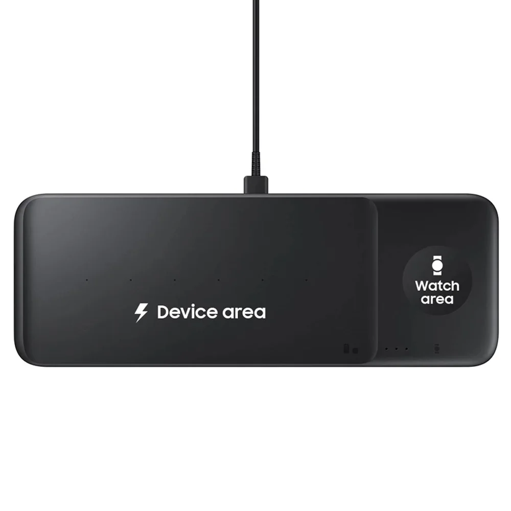 Cargador inal&aacute;mbrico 3 en 1 para Samsung Galaxy S21 20 10, adaptador QC3.0, cargadores inal&aacute;mbricos de carga r&aacute;pida, luz LED-0