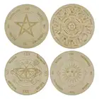 Круглая деревянная маятниковая доска с черным кулоном Ожерелье домашний декор