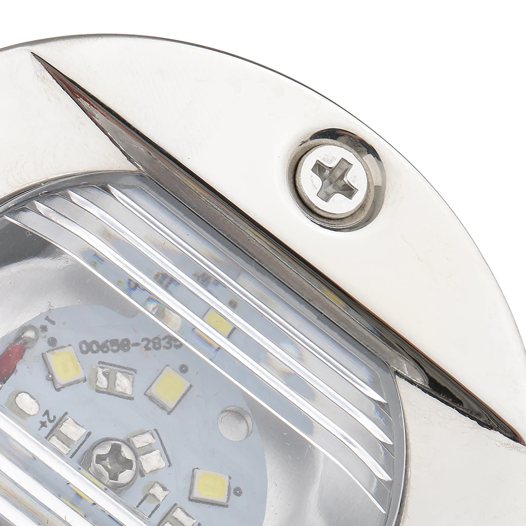 

12V Round Polished Marine LED Transom Mount Stern Anchor Navigation Light