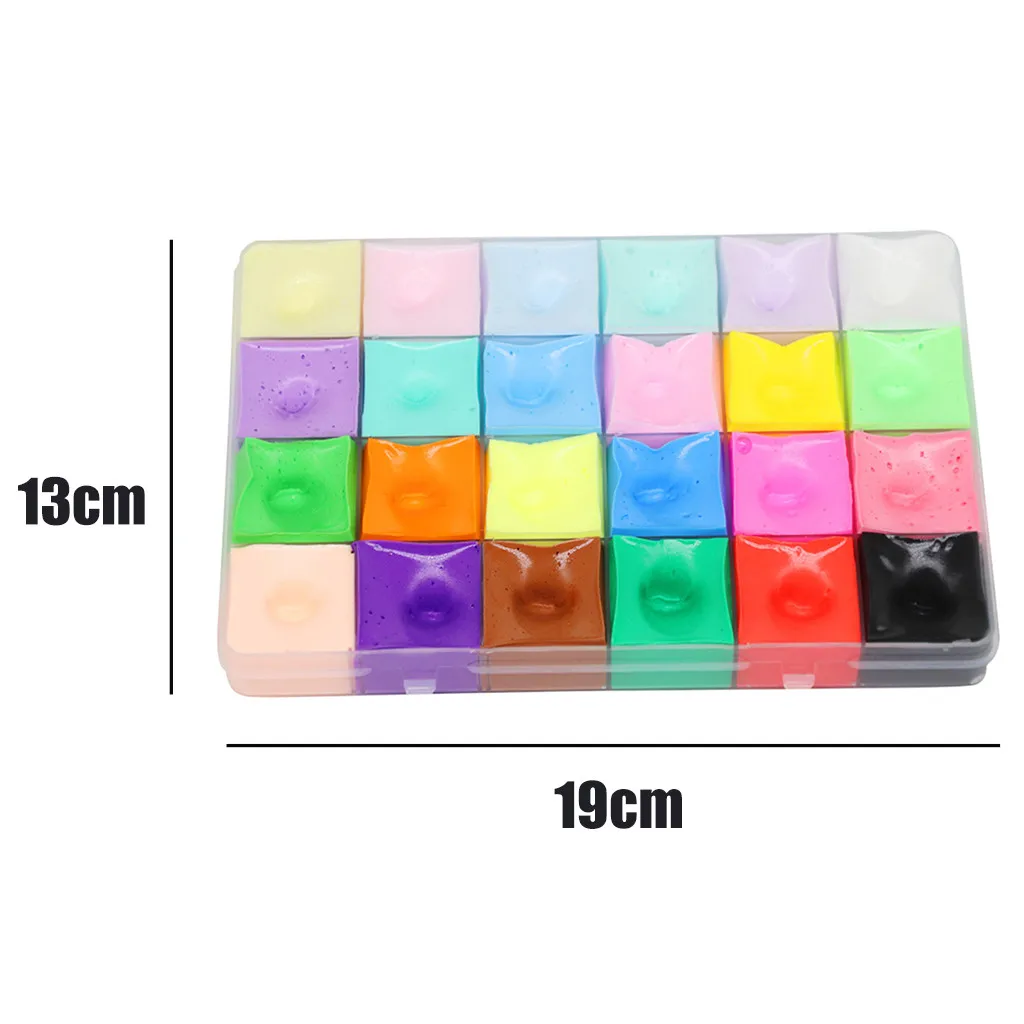 

500ml 24 Color Cloud Cotton Candy Soft and Non-Sticky Slime Kids Active Part Toy Plasticine Kids Non-sticky Stress Relief Toy