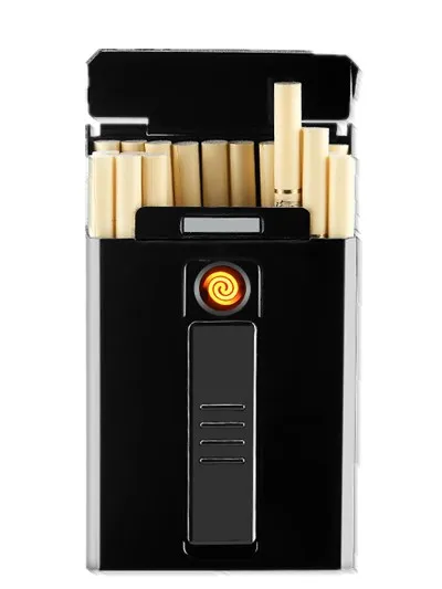 Чехол для сигарет с USB прикуривателем 6 мм тонких женских и мужских 14 шт. 85s