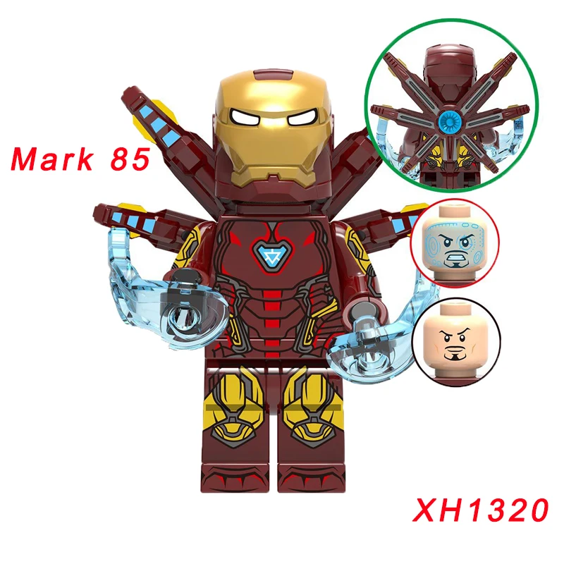Одиночная Супер герои Марка 6 Tony Stark Марвел Капитан древний Тор Капитан Америка Черная Вуда перец строительный блок - Цвет: xh1320