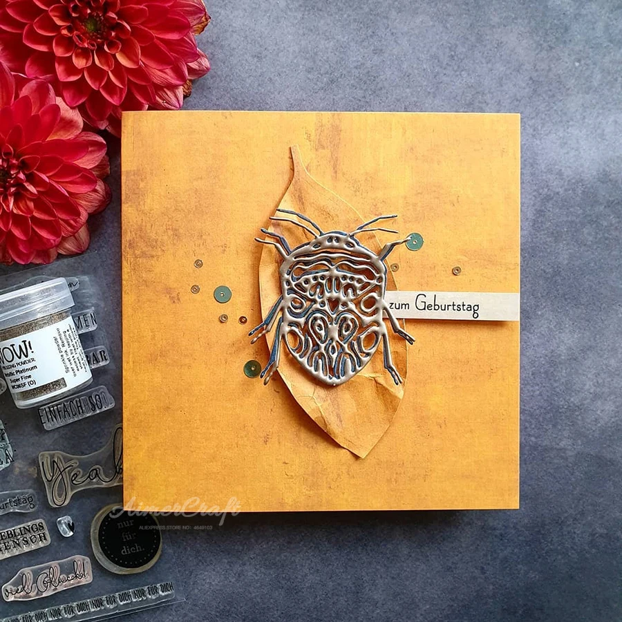 Металлическая вырубка для птиц насекомых рыб трафарет скрапбукинга сделай сам