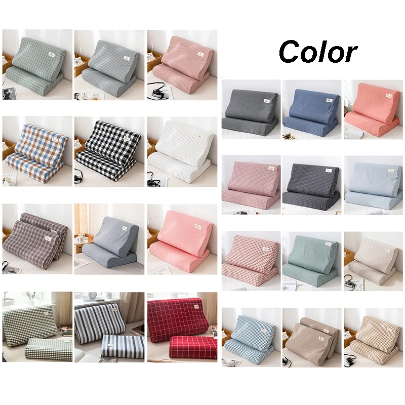 1 шт. Хлопковый чехол для подушки серый синий латексный Чехол спальная кровать