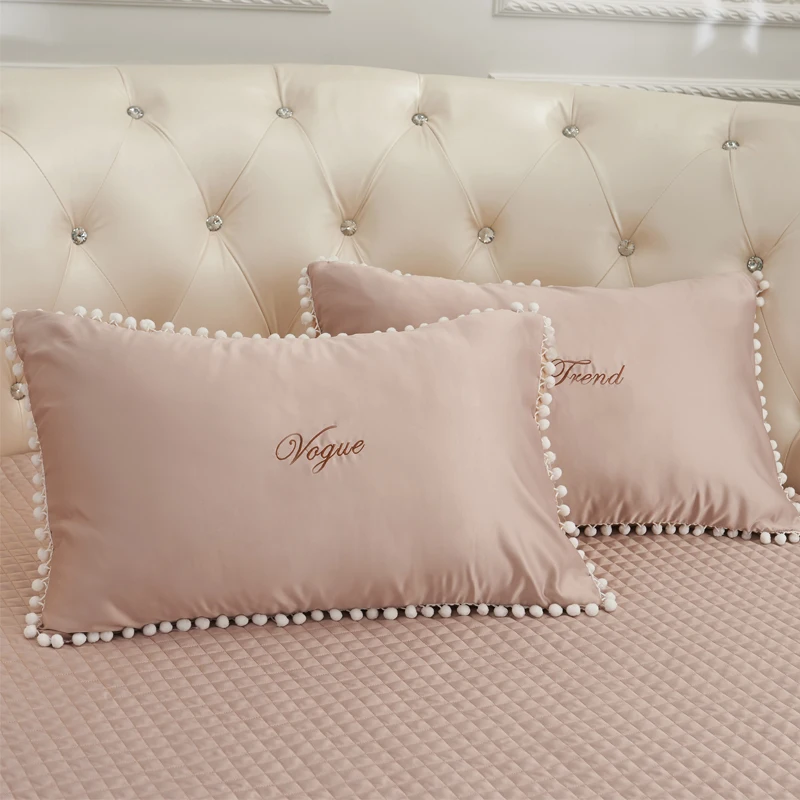 European Style Round Bed Fitted Sheet Pillowcase Solid Color Bedspread Washable Cover Elastic Band Bedsheet Custom size #sw | Дом и сад