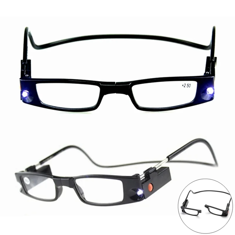 PANDER магнитная шея Висячие очки для чтения мужской светодиодный светильник