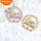 Двухслойный Топпер для торта, из акрила, розовое золото, для мамы, на день рождения, украшения для торта для вечеринки