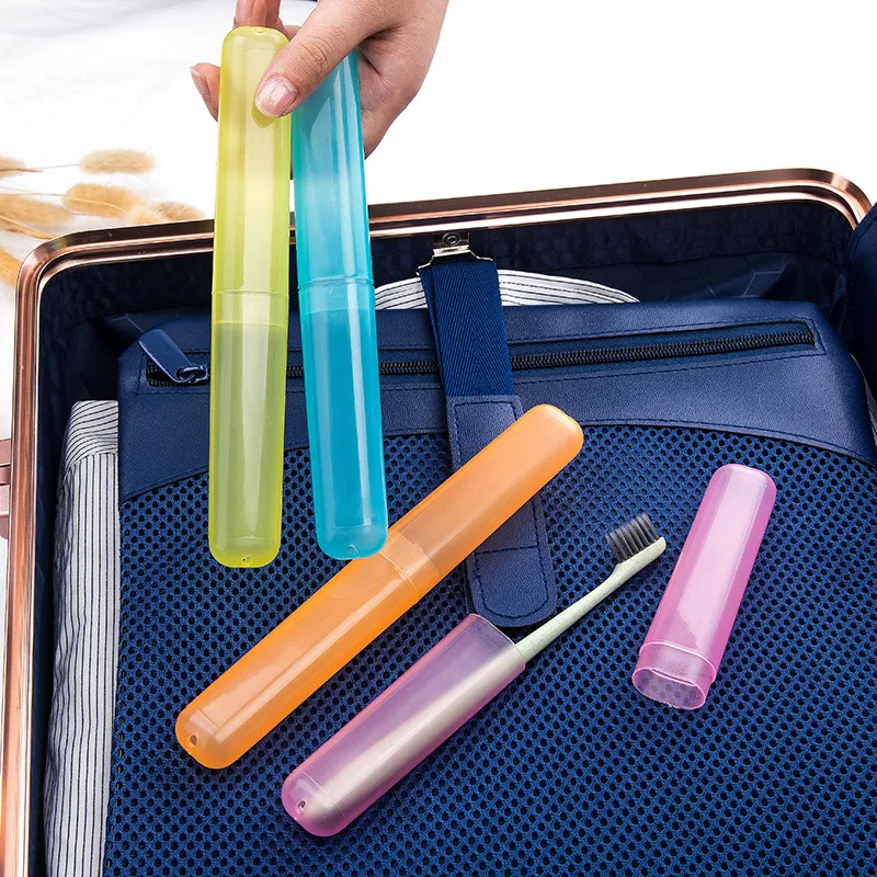 

1Pcs Toothbrush Cover Holder Flamingo Cactus Plant Outdoor Travel Protable Toothrush Cap Case Protect Storage Cute Box