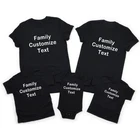 Индивидуальная семейная рубашка, персонализированные Семейные футболки, рубашка с текстом на заказ, хлопковые футболки унисекс, рубашки для папы, мамы, детей, детское боди