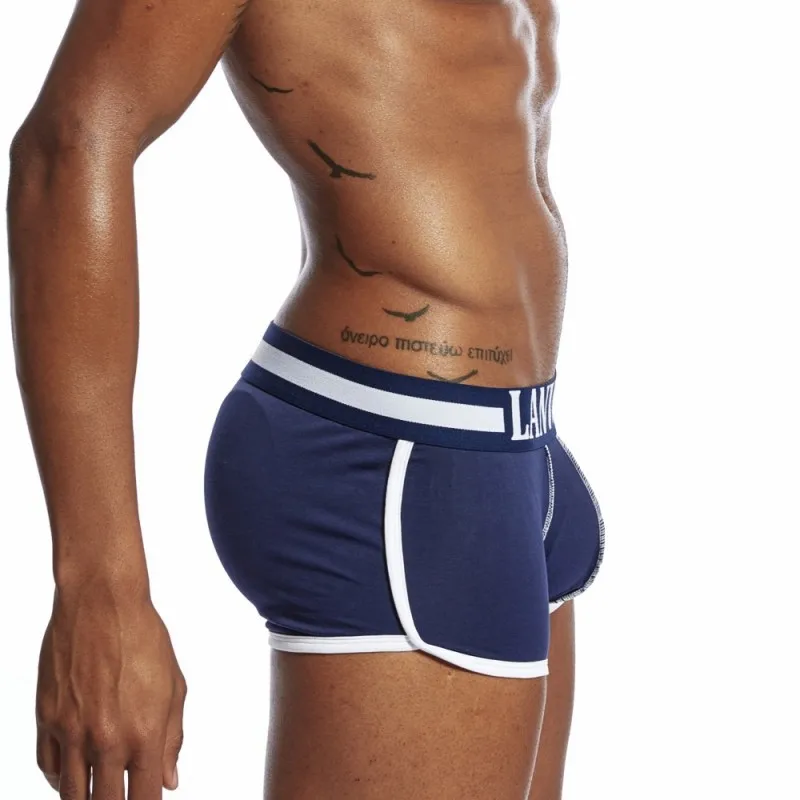 Брендовое улучшенное Мужское нижнее белье боксеры сексуальные выпуклость гей
