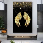 Роскошный современный настенный Декор золотые крылья холст картина настенные художественные плакаты принты настенные картины для гостиной дома настенные картины