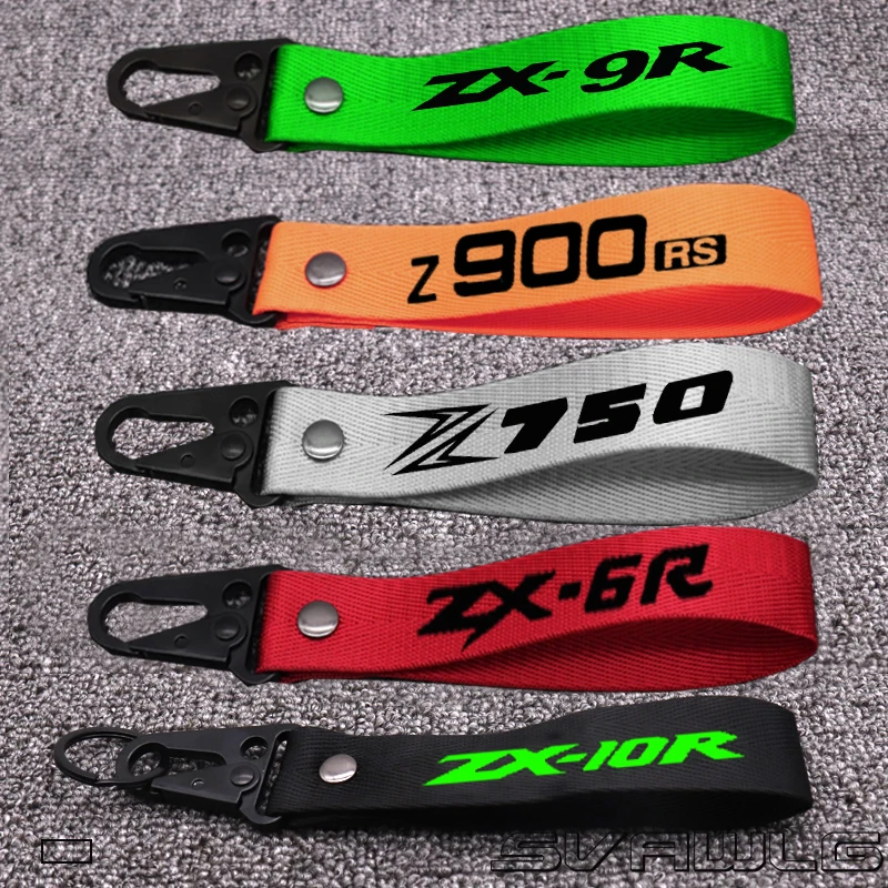 Новинка брелок для ключей с 3d логотипом мотоцикла ремешком kawasaki ZX 9R 6R Z900RS Z750 Z750S