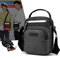 high quality men shoulder bags casual travel nylon messenger bag multi pocket phone bag male ipad pocket mini briefcase handbags