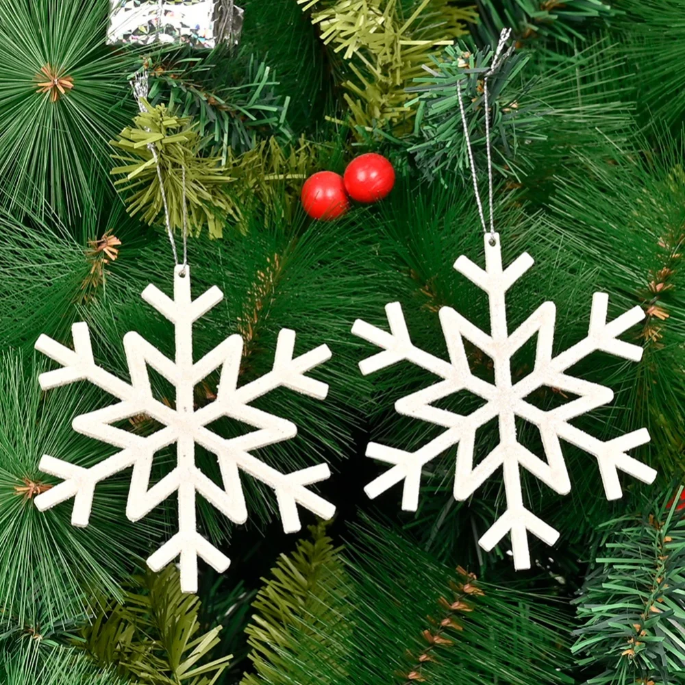 Christmas Snowflake Flakes Decorative Tree White Hanging Ornaments Party Home Decoration | Дом и сад