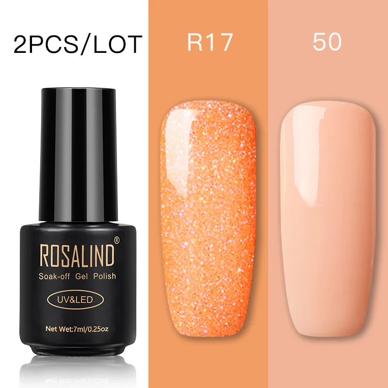 Set 14 ROSALIND Гель-лак для ногтей набор художественный Гель-лак для ногтей Набор для маникюра впитывающий белый праймер Полупостоянный УФ-гель Гибридный лак - Цвет: Set 14