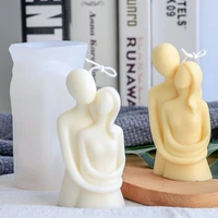silicone candle mold romantic 3d couple portrait lovers carving art aromatherapy plaster home decoration moulds wedding gift