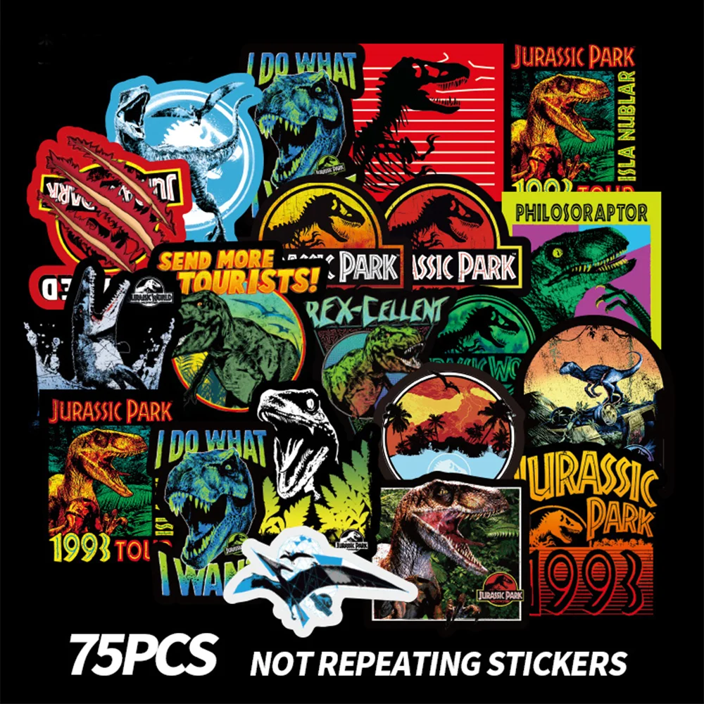 75 шт. с изображением динозавров из фильма Парк Юрского периода самоклеящихся