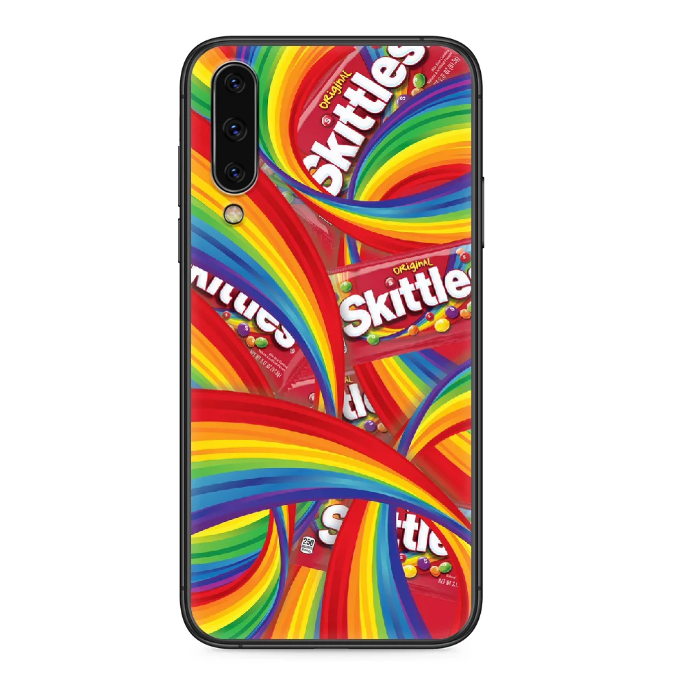 Skittles Sweet Sour Fruit Candies Phone case For Samsung Galaxy A 5 10 20 3 30 40 50 51 7 70 71 E S 4G 16 17 18 black funda art | Мобильные