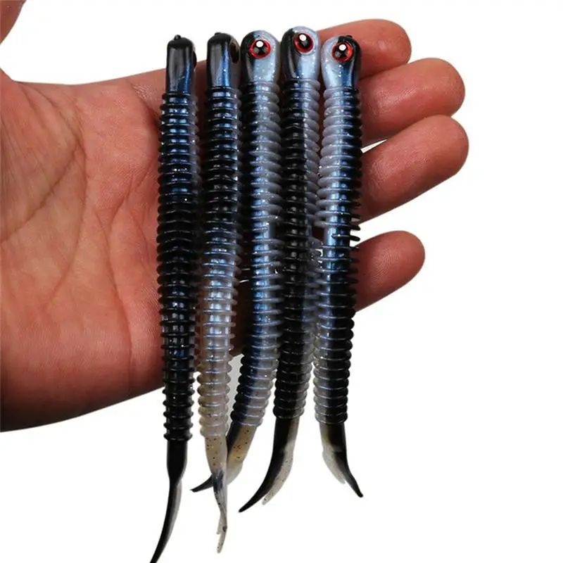 

Random Color Lifelike Insect Road Soft Lure 15CM Earthworm Fishing Silicone Bait Bionic Bait Bait Artificial Fake I4T5