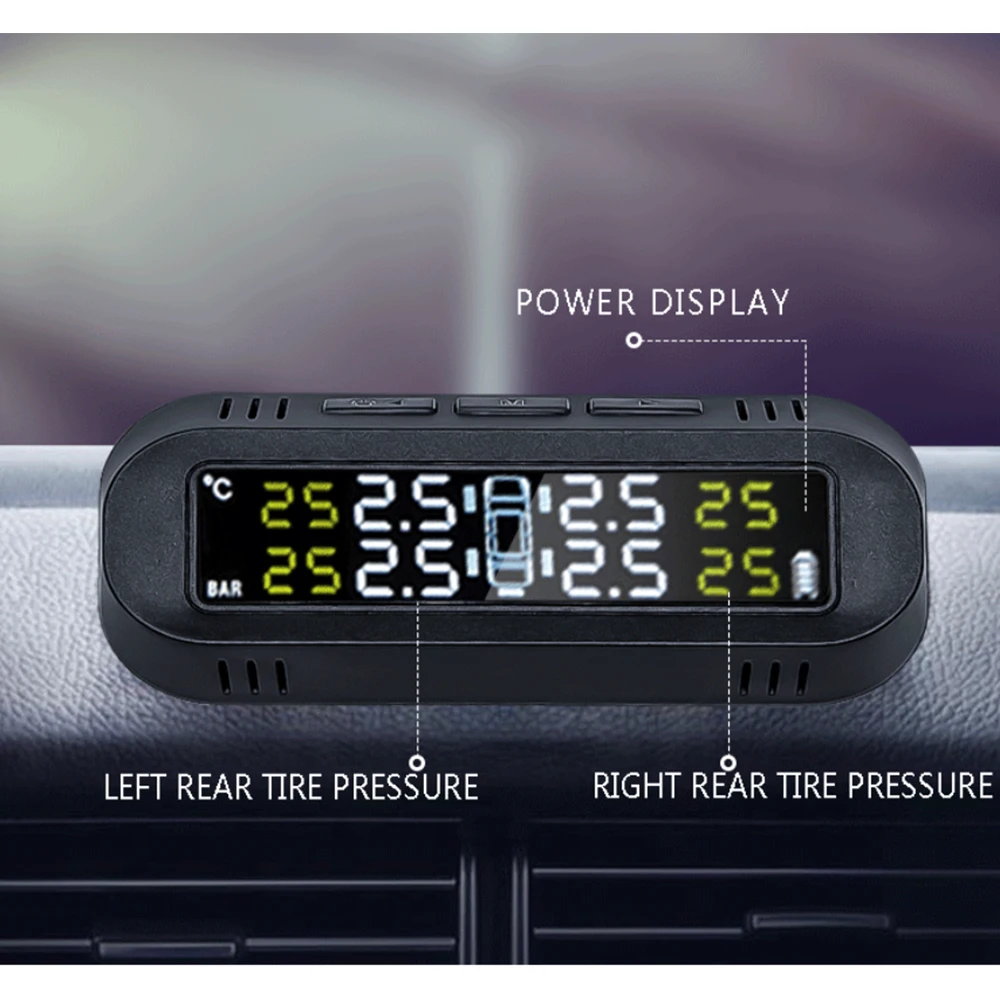 

Solar Power tpms Programmable Tpms sensor Tire Pressure Receiver Display for Truck Vehicle Cars
