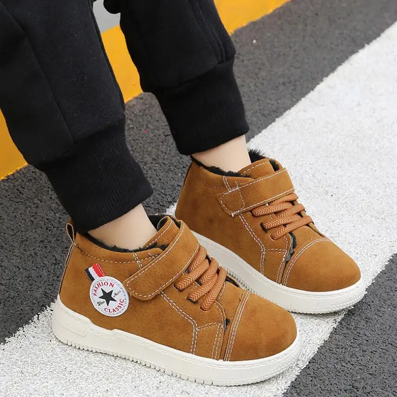 Детские зимние ботинки Повседневная обувь на резиновой подошве для маленьких